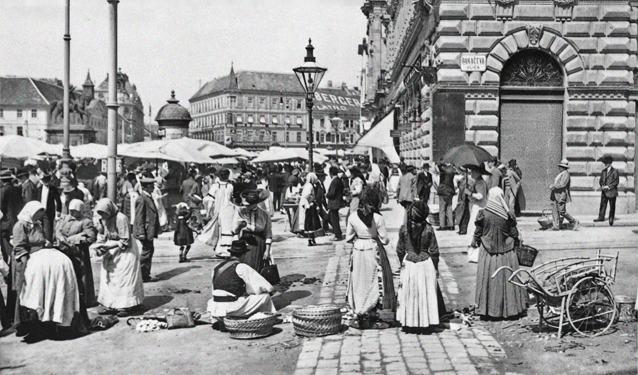 Bakačeva ulica - Trg bana Jelačića 1905. godine B